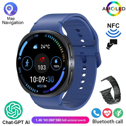 2025 New Smart Watch Series 8   Ultra-thin 1.46 inch Sport Watch Compass IP68 Waterproof Display Bluetooth Call GPS Smart Watch