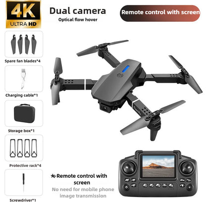 New E88Pro Screen Controlled Drone Remote Control with Display Quadcopter Optical Flow Dual Camera Aerial Photography Aircraft