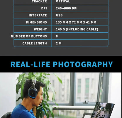 Logitech (G) G402 gaming mouse wired mouse e-sports mechanical macro programming mouse CSGO eating chicken computer competitive