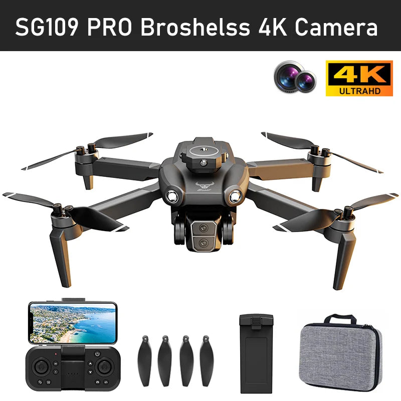 SG109 PRO Max Drone 4k GPS 8K HD Dual Camera Professional Aerial Photography UAV Brushless Motor Quadcopter Toys Aircraft