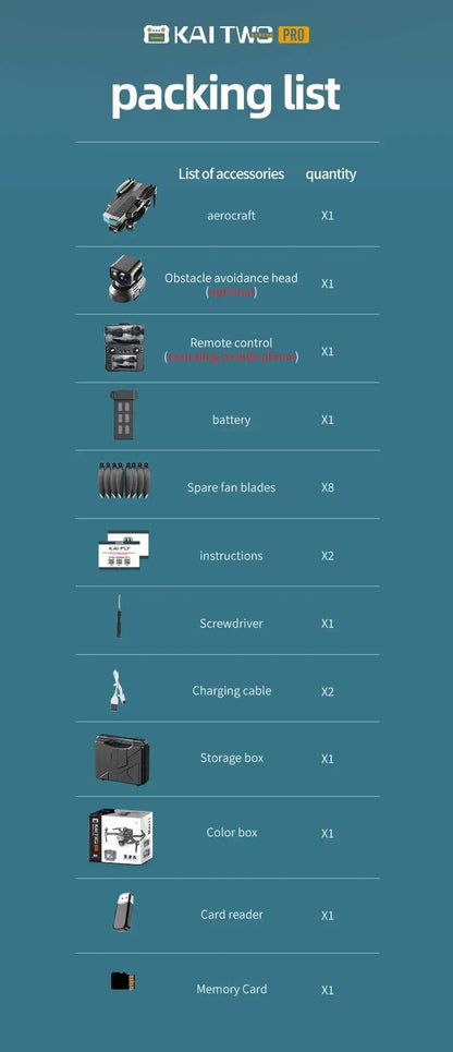 Professional 3-axis PTZ KAITWO PRO Drone 8K 5G with Screen Control 360° Laser Obstacle Avoidance Brushless Quadcopter GPS RC UAV