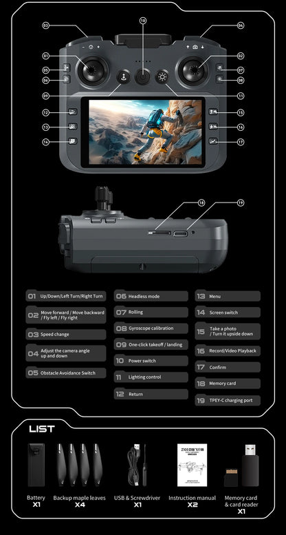 2025 New MIJIA V88 Drone 8K  HD Dual Camera Profesional 180° Electric Adjustable GPS Positioning Obstacle avoidance Bushless UAV