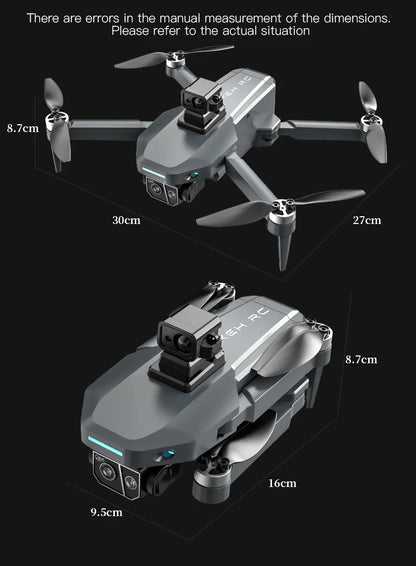 8K HD dual camera GPS drone gimbal 360 ° laser obstacle avoidance brushless quad-axis foldable aircraft