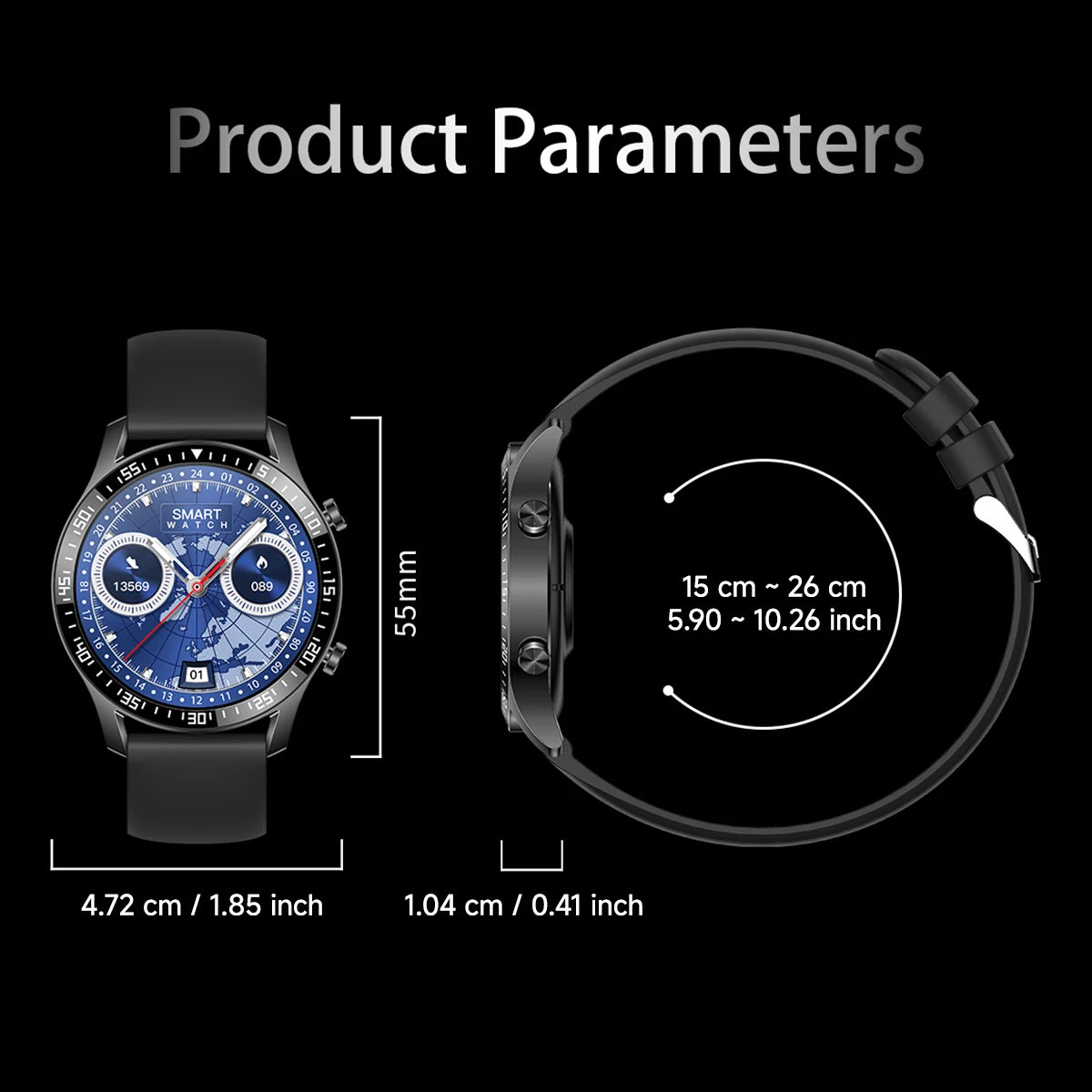 New Smart Watch 2025 1.5-inch Display Screen Bluetooth Calling Multiple Sports Modes For Android&IOS Men Women Smartwatch