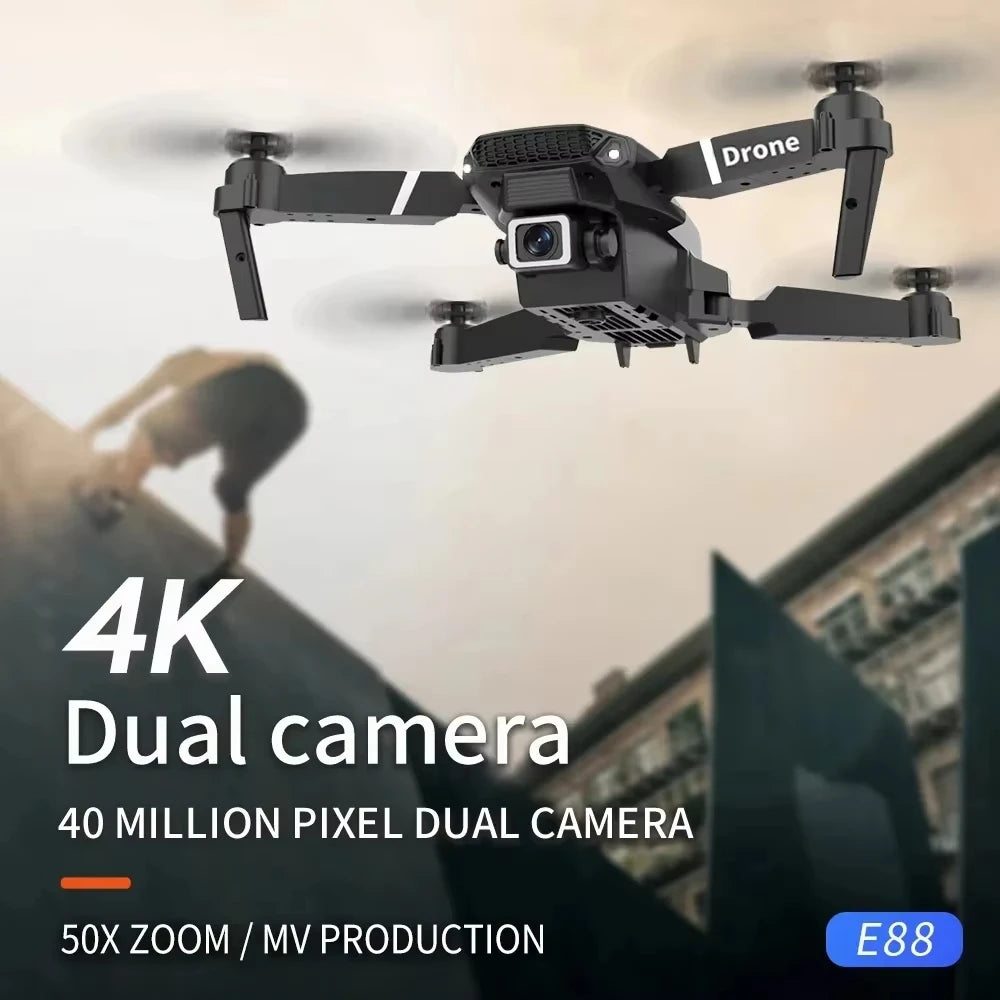 ForXiaomi Mijia E88PRO Drone 8K 5G HD Dual Camera Aerial Photography Remote control screen display Control Aircraft Quadcopter