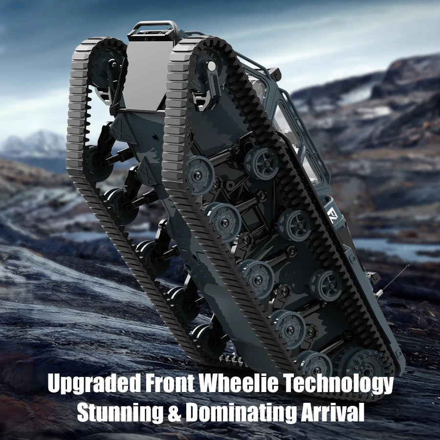 JJRC C8812 / C8812 MAX RC Car Full Scale Tracked Tank Simulation 2.4G Remote Control Car Drift LED Light Off-Road RC Toy As Gift