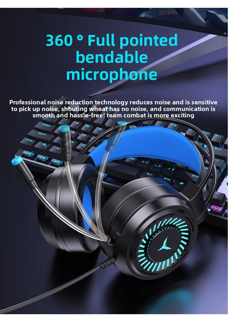 Hot Selling G58 Gaming Headphones Stereo Surround 7.1 Wired Headphones Microphones Esports Gaming Gear Over-ear headphones