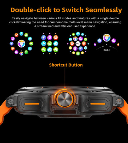 2025 New Smart Watch With 2 in 1 TWS Wireless Headset Bluetooth Call 1.53" AMOLED Screen 400mAh IP67 Waterproof Sport Smartwatch