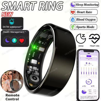 New Smart Ring 5ATM&IP68 Waterproof Rings Man Health Monitoring Heart Rate Sleep Monitor GPS Motion Sport Tracker Smartring 2025