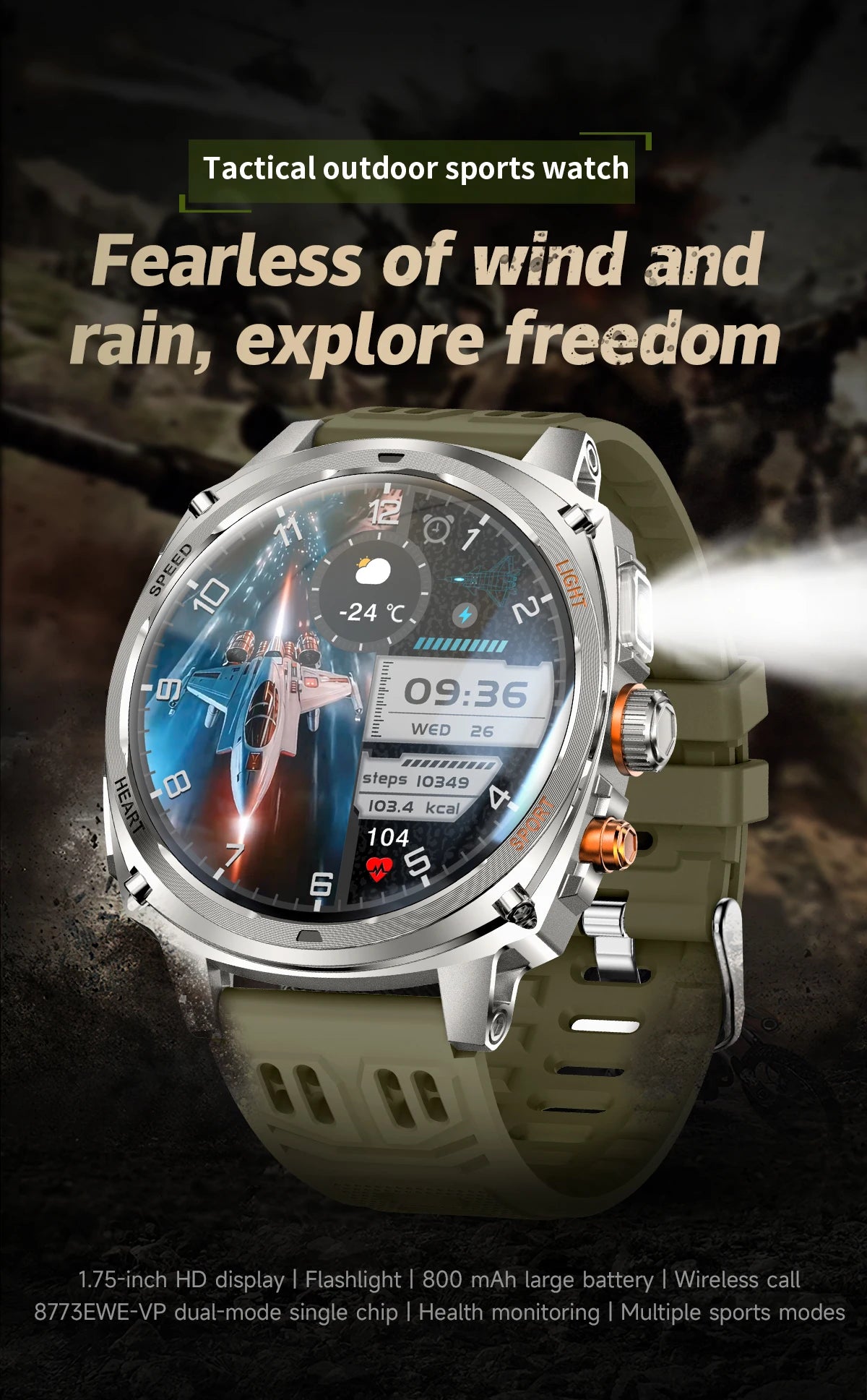 LIGE NEW Smart Watch Men 800mAh Large Battery Bluetooth Call IP67 Waterproof Smartwatch 100+Sport Health Monitor Smartwatches