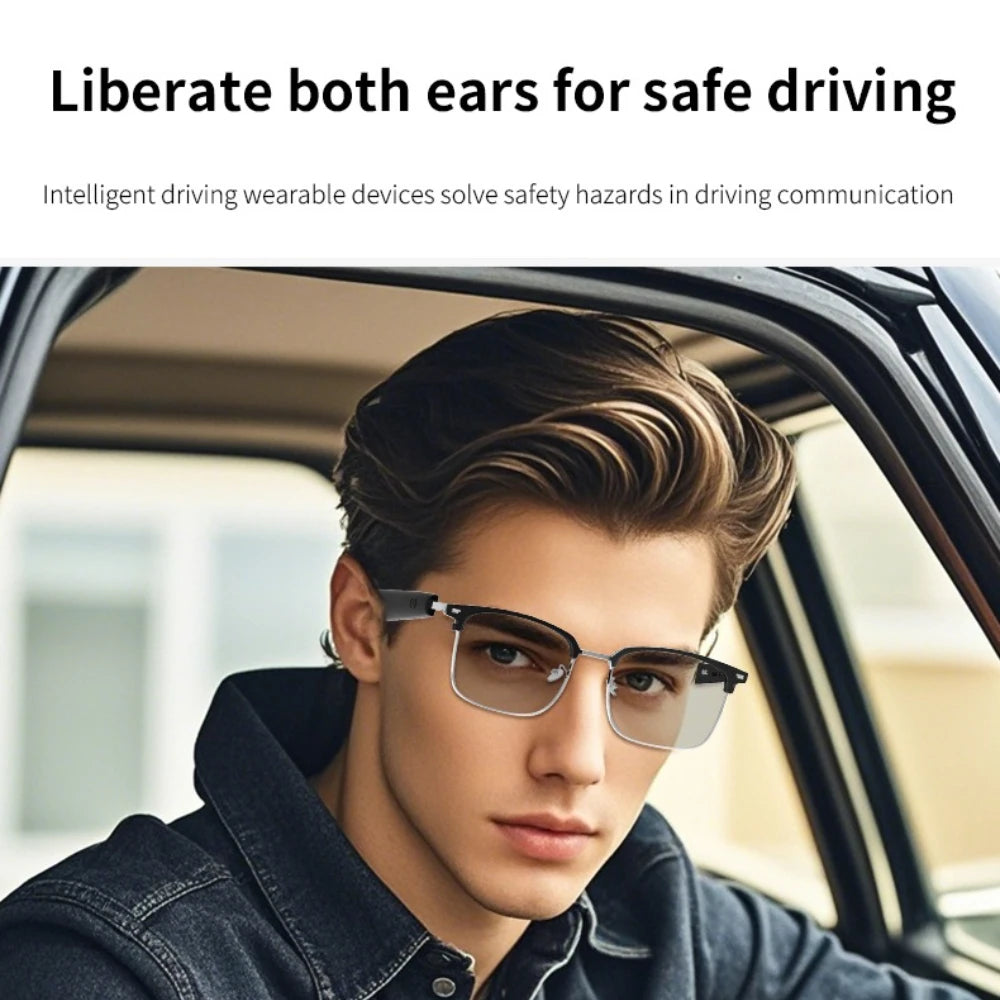 GS13 Smart Glasses Intelligent Color Changing Lenses Bluetooth Call Outdoor Sports Photograph Music Blue Light Smart Sunglasses