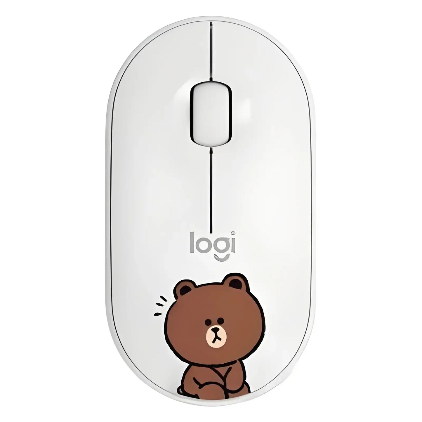 Logitech M350 Bear&Rabbit Wireless Mouse Cute Design Multiple Color Options Ergonomic Design Reduces Hand Fatigue