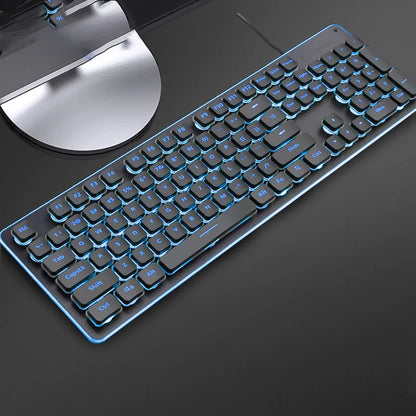 Silent Keyboard Mechanical Wired Gaming Colorful Backlit Mechanical Chocolate Keyboard Gamer Keyboard for Pc Laptop Accessories