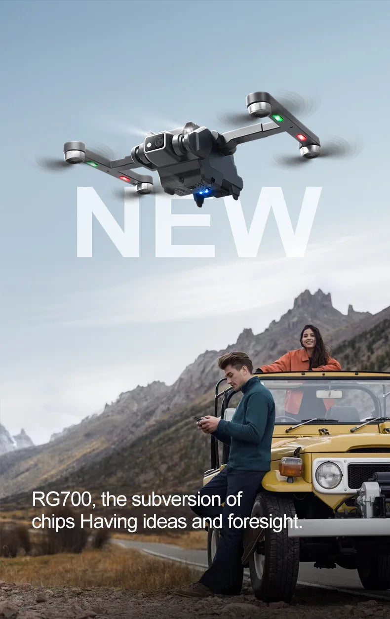 2025 RG700 PRO RC Drone Obstacle Avoidance Aerial photography 4K Dual Camera Quadcopter Gps Four-Axis Helicopter Drone Gift Toy