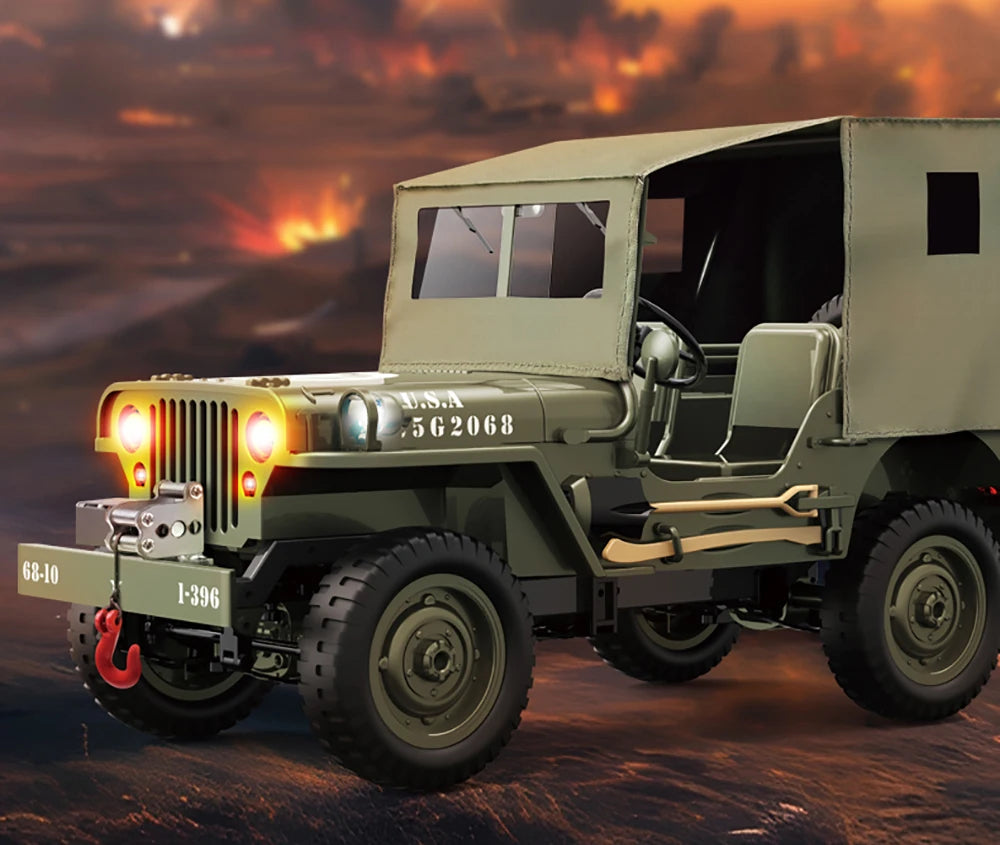 JJRC C8815 RC Car 1/10 WILLYS 1941 4WD RTR RC Crawler 2.4G Remote Control Car Off-road Climbing Military RC Truck Toys Gift