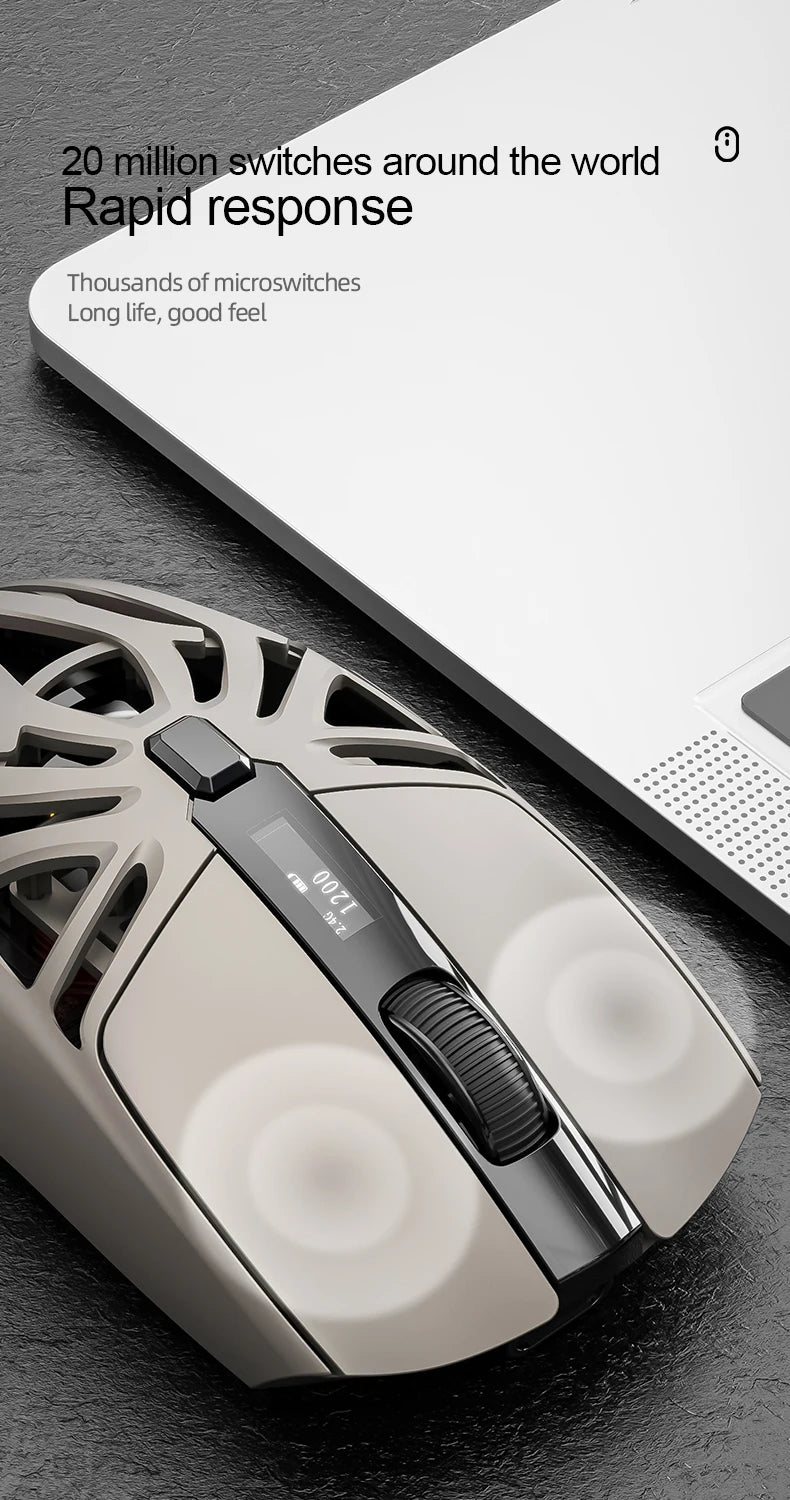 SMAILWOLF RS8  1000Hz Bluetooth mouse, 10000dpi, three-mode connection, lightweight macro gaming mouse notebook computer