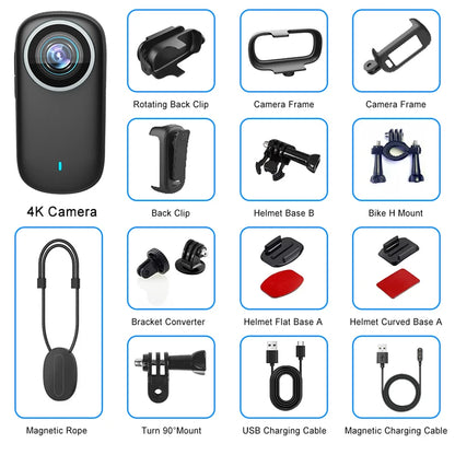 4K WiFi Thumb Sports Camera Motorcycle Bike Waterproof DV Cycling Recorder Magnetic Attraction Outdoor Portable Small Camcorder