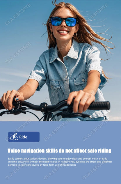 Hot GS05 Smart Glasses For Men 2 in 1 UV Protection Portable Polarized Anti-blue light Black Frame White Lenses Music Sunglasses