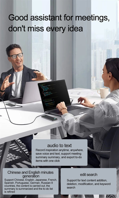 2025 New Smart Glasses Multiple Language Real-time Translation Wireless Call Music Play Sunglasses Waterproof Mens Smart Glasses