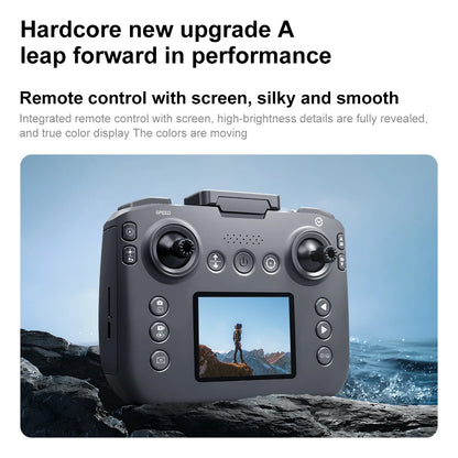 V666 Drone 4k HD Camera ESC 180° Aerial Aircraft Brushless RC Quadcopter Air Pressure Fixed Height Remote Control Airplane Gift