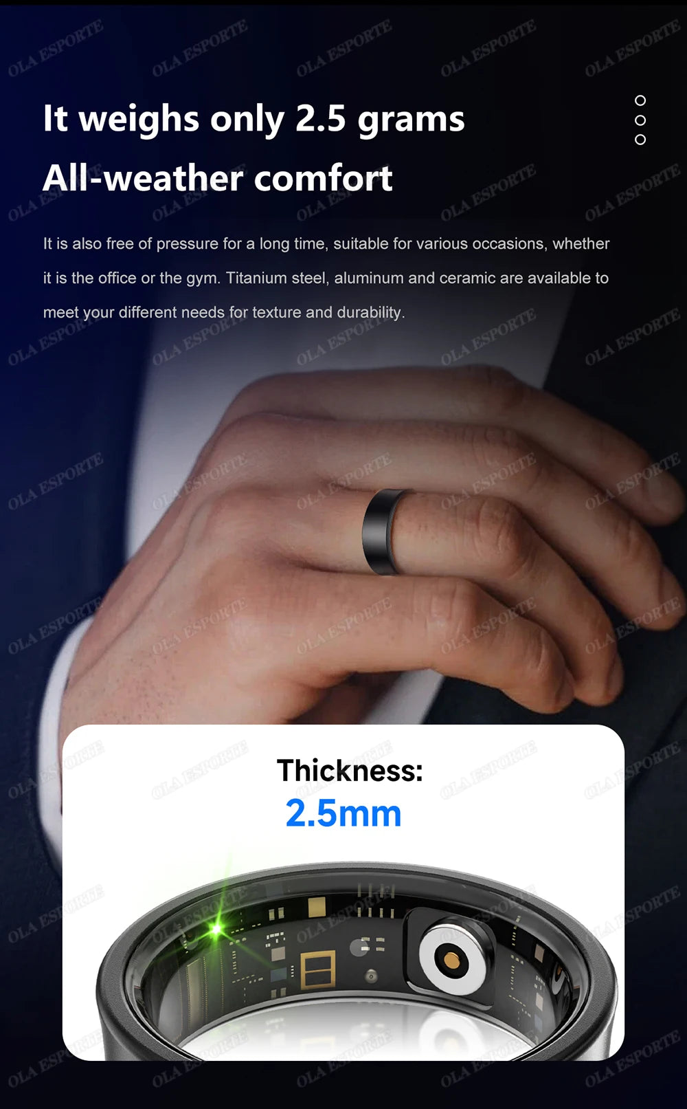 Smart Ring For Women 5ATM&IP68 Waterproof Rings Man Health Monitoring Heart Rate Sleep Monitor Sport Tracker Smartring 2025 New