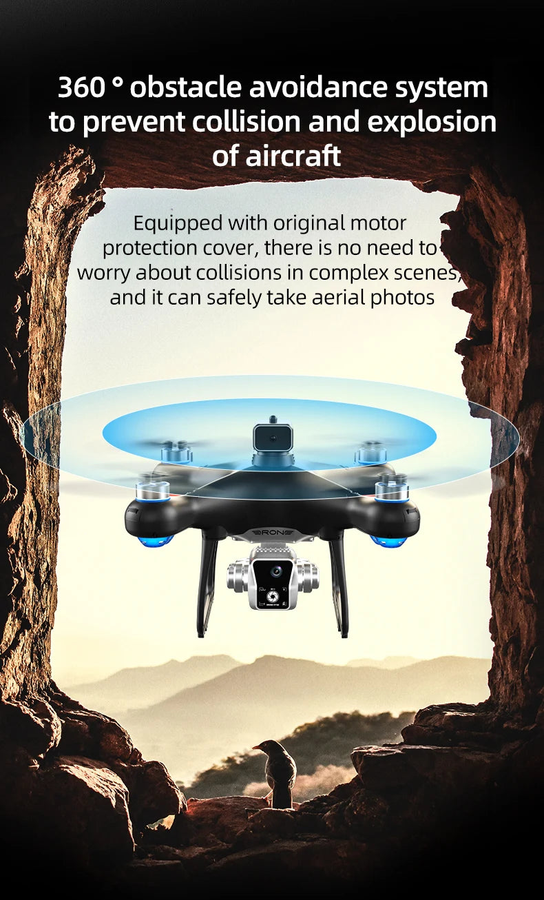 KY102 Drone 4K Remote Control Wizard with Screen Brushless Motor Optical Streaming Electric Lens HD Aerial Photography rc dron