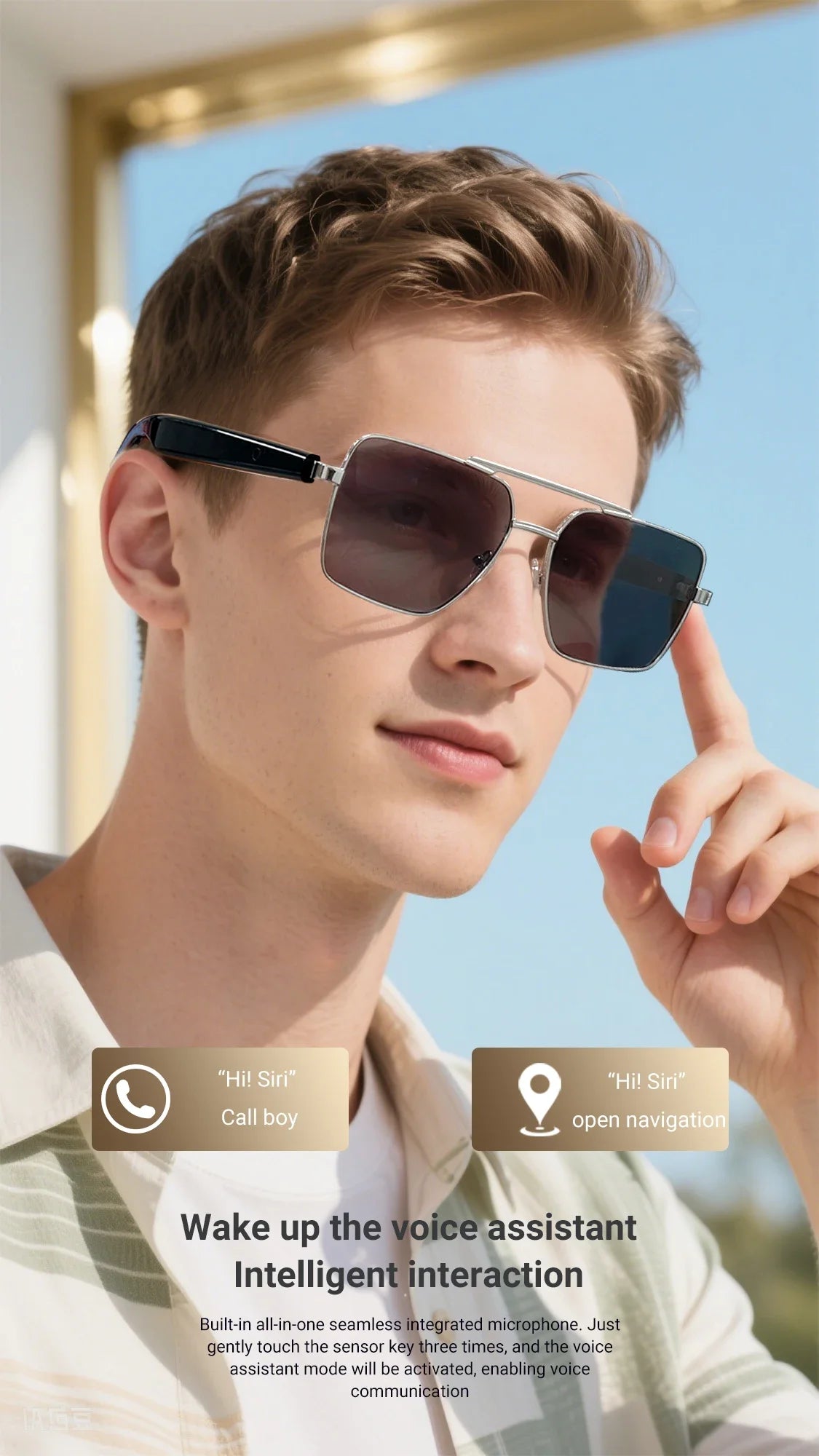 GT-30 smart glasses glasses specificationsTranslation Sunglasses Voice Remote Control Music Eyewear Waterproof Eyeglasses