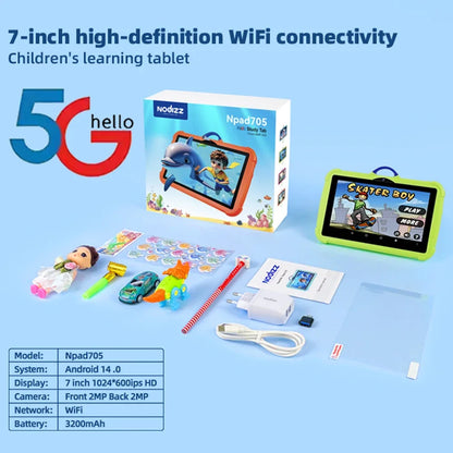 New Cartoon Pattern Kids Tablet 7 Inch Quad Core 4GB RAM 128GB ROM Android Learning Education Games Tablets Children's Gifts