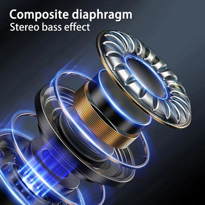 ‌Open-Ear Wireless Earphones Bluetooth 5.4 -Bone Conduction ENC Noise Cancelling with LED Display for Sports/Driving/Gaming ‌