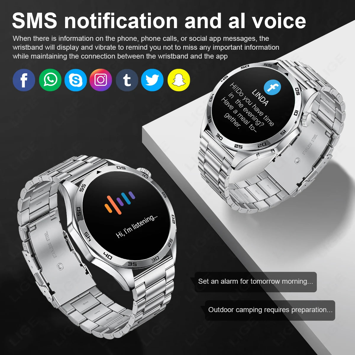 LIGE New Men Smartwatch ECG Heart Rate Monitor Men’s Watches Bluetooth Call Bracelet Sports Fitness Smart Watch For Android ios