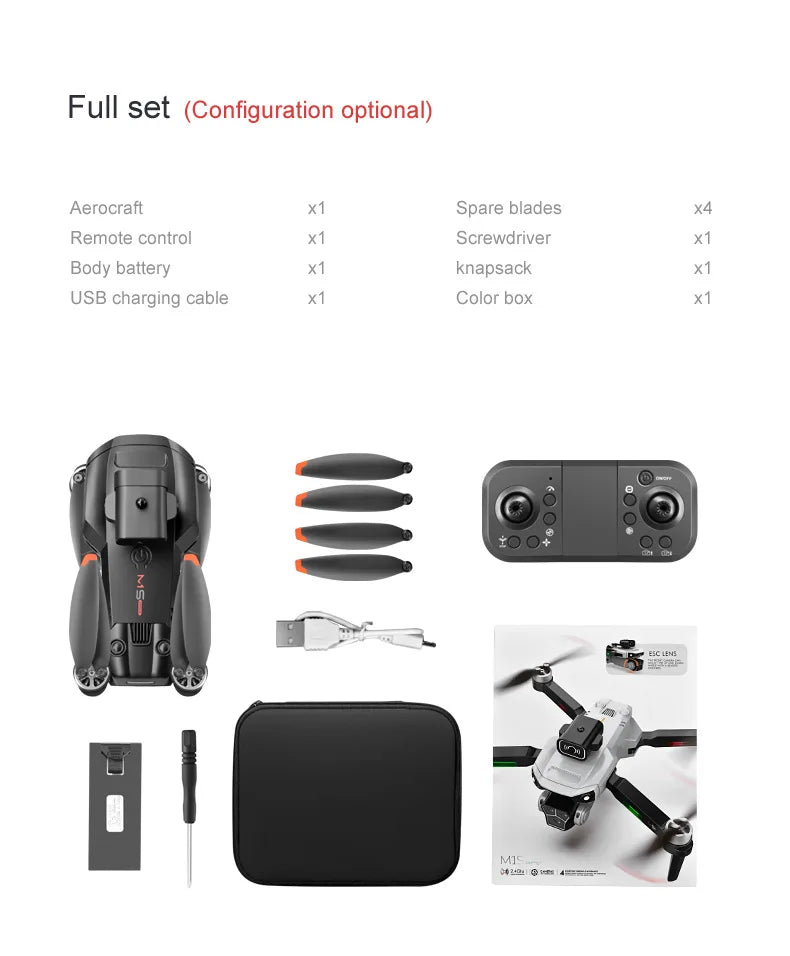 M1S Drone 4K Three Camera Brushless Motor Wide Angle Optical Flow Localization Four-way Obstacle Avoidance RC Quadcopter toys