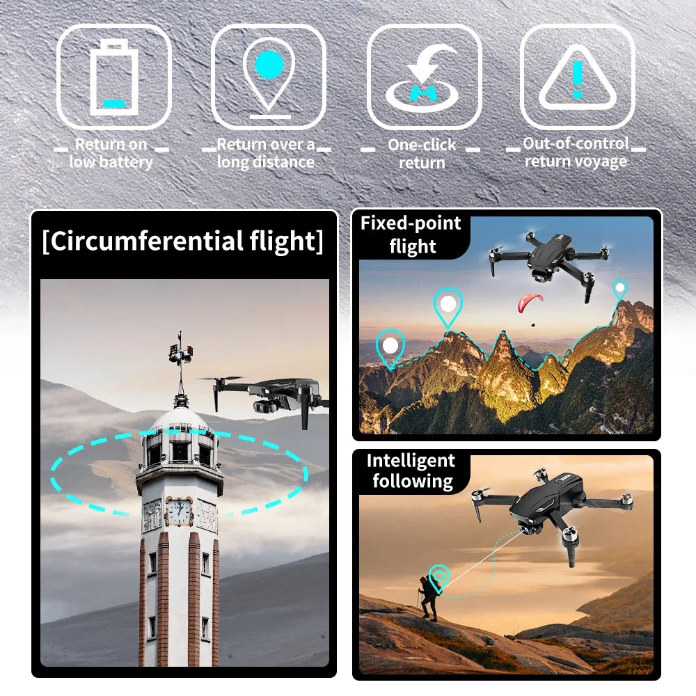 F204 New Original Upgrated RC Drone with 8k professional HD camera 5G WiFi Brushless laser barrier avoidance Folding quadcopter