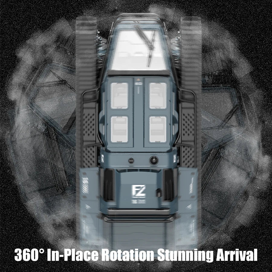 JJRC C8812 / C8812 MAX RC Car Full Scale Tracked Tank Simulation 2.4G Remote Control Car Drift LED Light Off-Road RC Toy As Gift