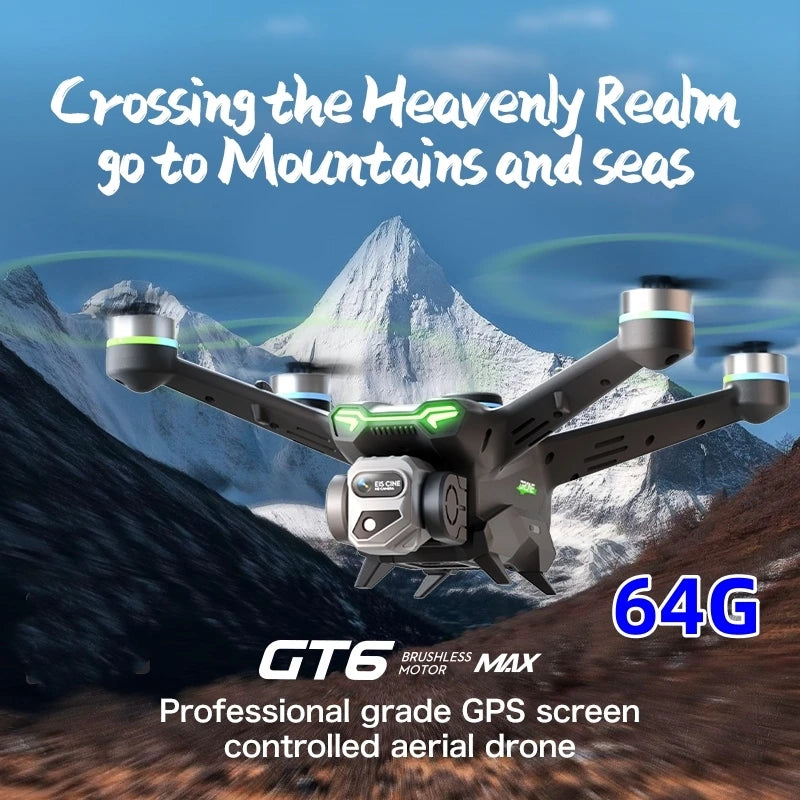 GT6 Professional Drone Long Range Flight Battery Quadcopter 4K HD Wifi Dron Aerial Photography Obstacle Avoidance Aircraft