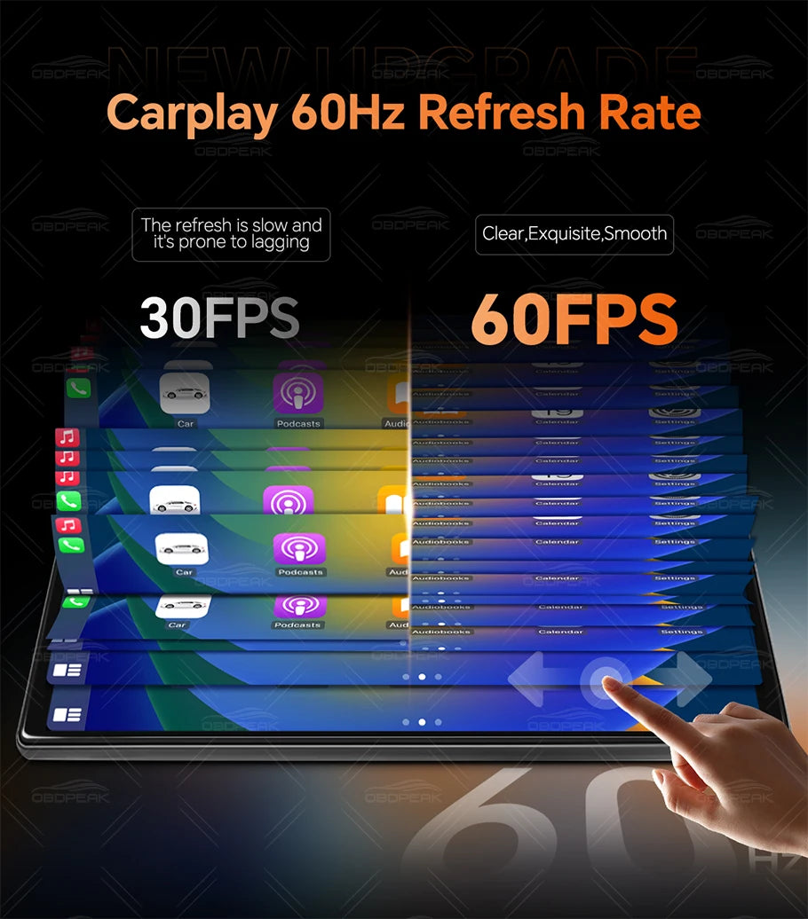 Dash Cam 5K Front Rear Car Camera Wireless CarPlay & Android Auto  WiFi GPS 11.3" Touch Screen GPS Navigation Night Vision DVR