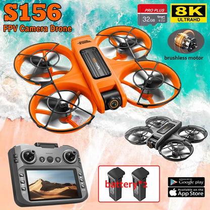 Drone with Camera 4K HD Video Stable Hover 180° Adjustable Lens 3D Flip RC Drones FPV Brushless Optical Flow Quadcopter UAV