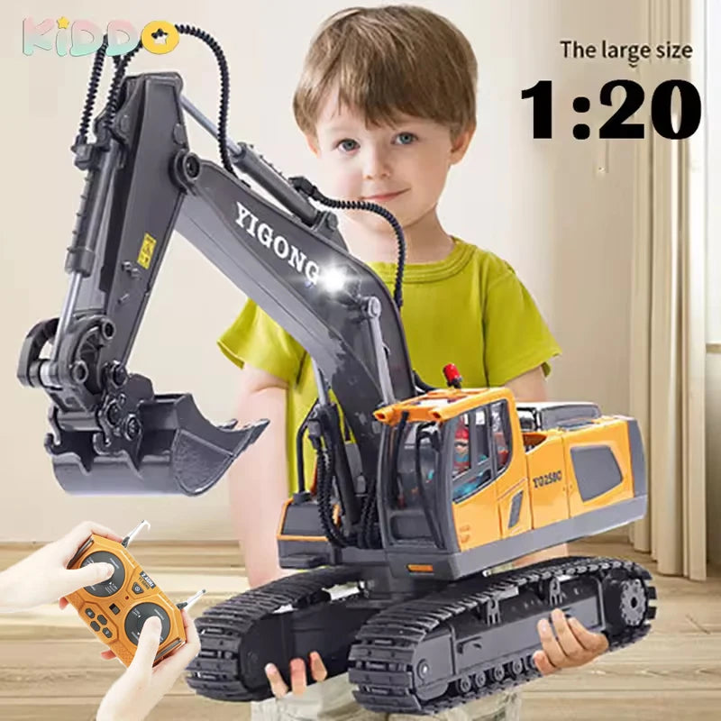 RC Excavator 1:20 Remote Control Truck 2.4G RC Crawler Engineering Vehicle Truck Radio Control Children's Day Christmas Gifts