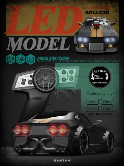 orange Kamtom 3299 1:32 Rc Car Upgrade Luminous Metal Servo Motor Car Dodgeboy Toy Car Professional Rc Drift Rc Stunt Car