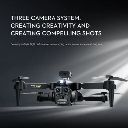 K10 MAX Drone Carbon Fibre Professional 8K HD Three Camera Obstacle Avoid Aerial Photography Optical Flow Brushless Quadrotor