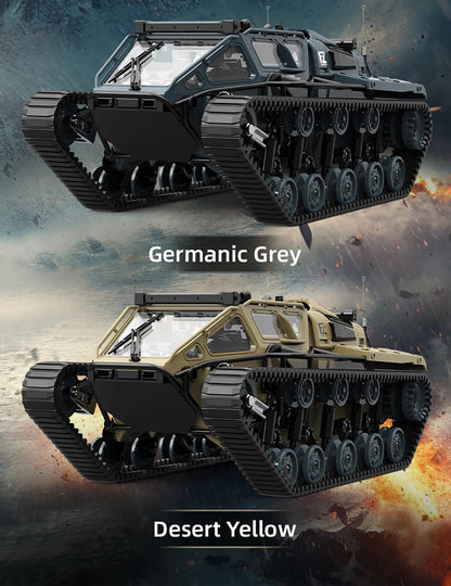 JJRC C8812 / C8812 MAX RC Car Full Scale Tracked Tank Simulation 2.4G Remote Control Car Drift LED Light Off-Road RC Toy As Gift