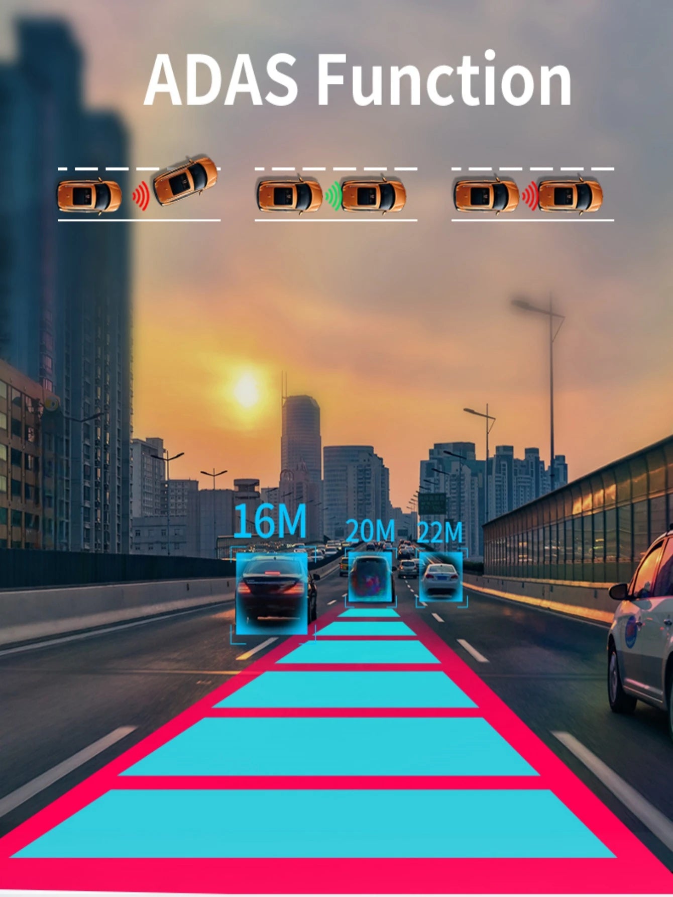 Dash Cam 3Inch 4G Android10.0  GPS Navigation ADAS Car Dvr Camera Full HD 1080P Car Video Recorder DVR WiFi BT