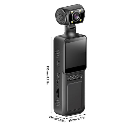 4K HD Action Camera 180 Rotatable Vlog WiFi Mini Sports Wearable Camera Infrared Night Vision Sports DV Bicycle Driver