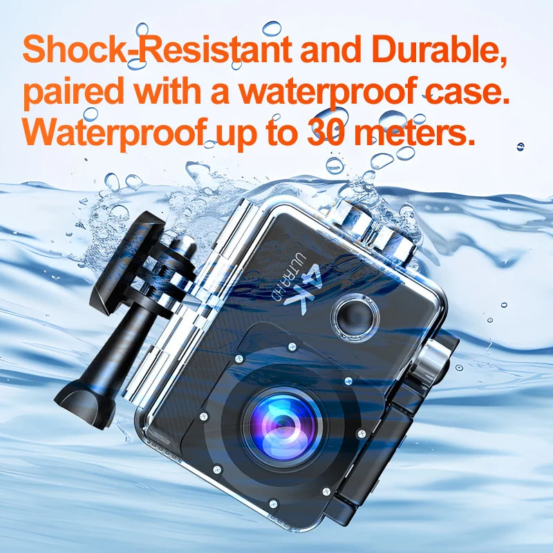 4K Action Camera 1080P 30FPS 170° Wide Angle Lens Outdoor Diving And Riding Sports Camera Ultra HD Pixels Sports Camera