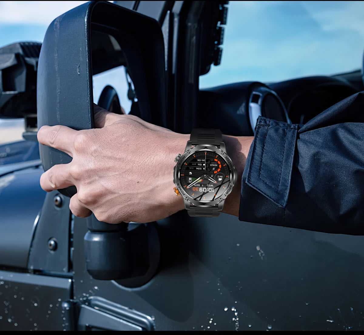 LIGE New Smart Watch Men 1000mAh Large Capacity Battery Outdoor Flashlight Bluetooth Call Waterproof Sport Fitness Smartwatch