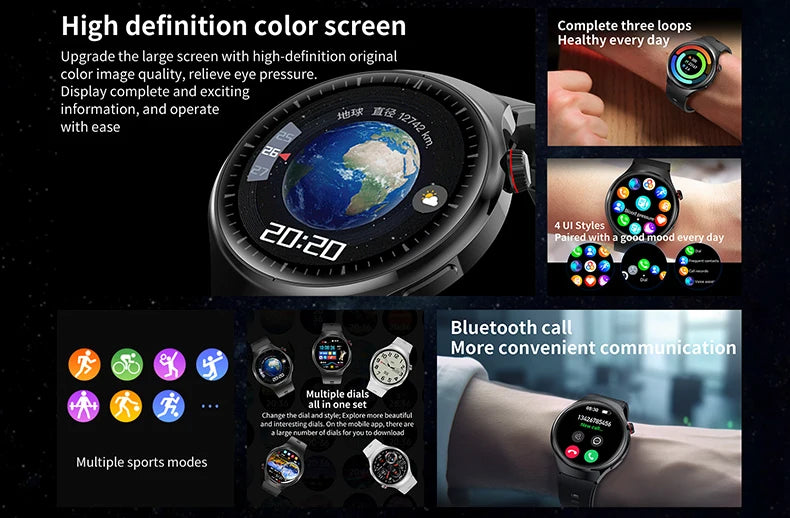 2025 New Men Smart Watch NFC Watch S10 Pro GPS 360*360 HD Screen AMOLED Heart rate BT Call Health Monitoring Women Smartwatches