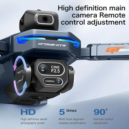 GT8 Drone 8K HD Dual Cameras FPV 5G WiFi GPS Brushless Motor Intelligen Obstacle Avoidance Foldable Quadcopter Toy Gift RC 3000M
