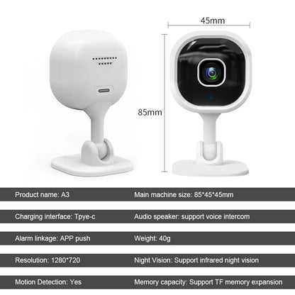 A3 1080P Surveillance IP WiFi Camera Mini Home Smart Two Way Intercom Survalance Camera Audio Video Night wifi Security Monitor