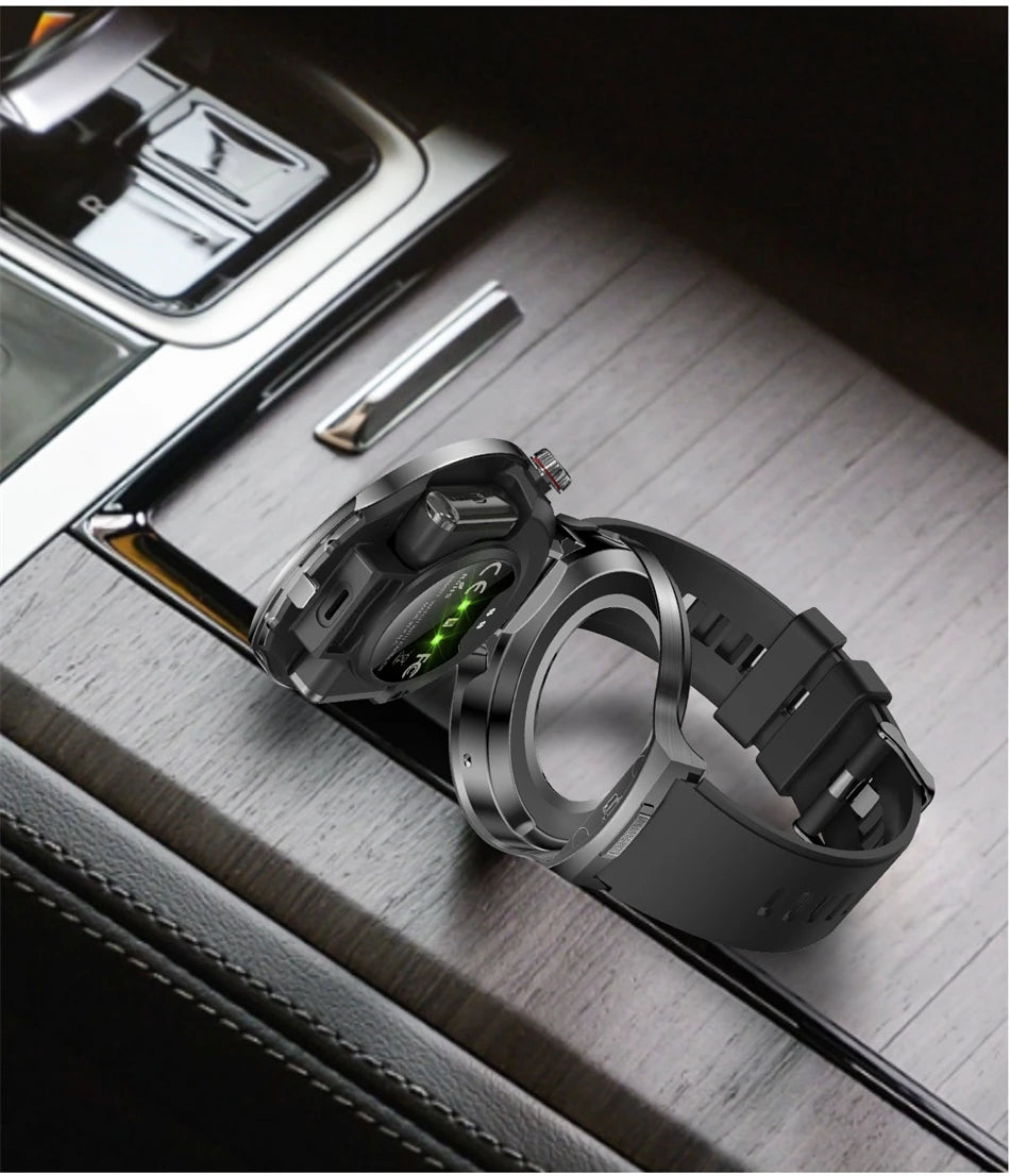 LIGE 2025 Smart Watch 2 in 1 With Earphone Smartwatch Bluetooth Call Men Watch AI Voice Heart Rate Monitor Play Music SmartWatch