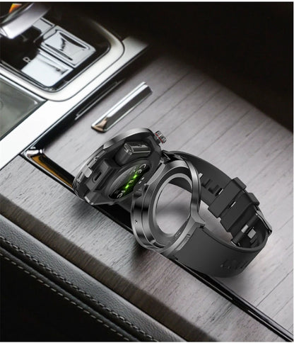 LIGE 2025 Smart Watch 2 in 1 With Earphone Smartwatch Bluetooth Call Men Watch AI Voice Heart Rate Monitor Play Music SmartWatch