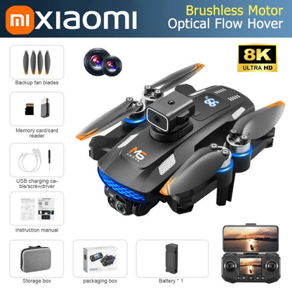 Xiaomi M6 RC Drone 8K Aerial HD Dual Camera 5G WIFI Intelligent Obstacle Avoidance With Screen GPS Ruturn Brushless Power Drone